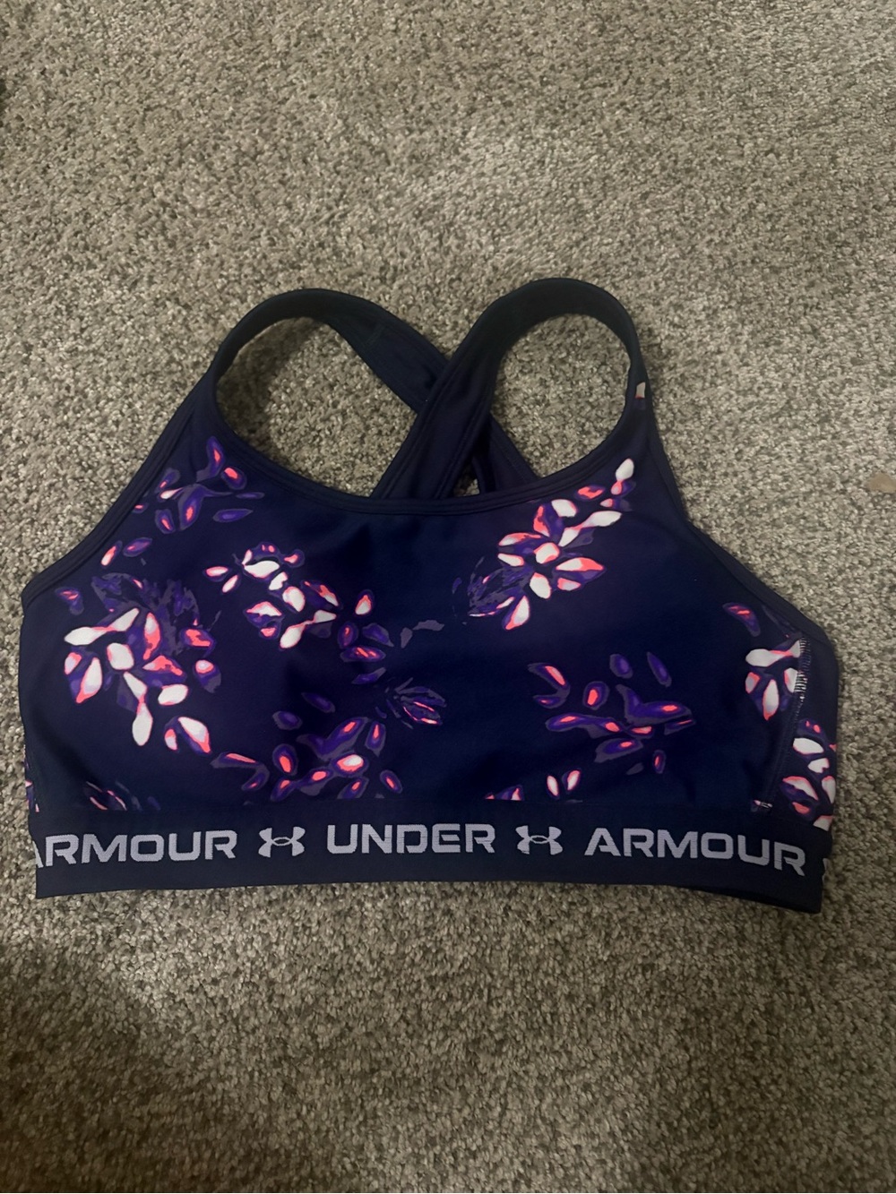 Under Armour Plus Women's Purple Floral Sports Bra